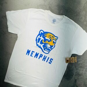 Rivalry‎ Threads Memphis Tigers Graphic T Shirt Mens Large White Blue Orange